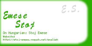 emese stoj business card